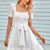 Special Occasion HELLYMOON | Short Sleeves V Neck Graduation Dress