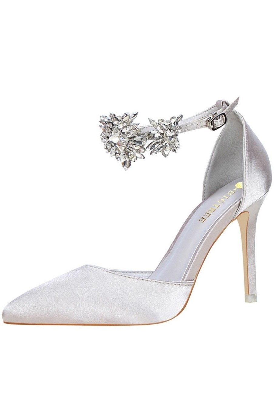 Accessories HELLYMOON | Ankle Strap Prom Heels With Crystals