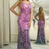 Prom Dresses HELLYMOON | Sparkly Mermaid Long Backless Sequin Prom Dress Purple