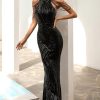 Special Occasion HELLYMOON | Glitter Sequin Halter Mermaid Prom Dress