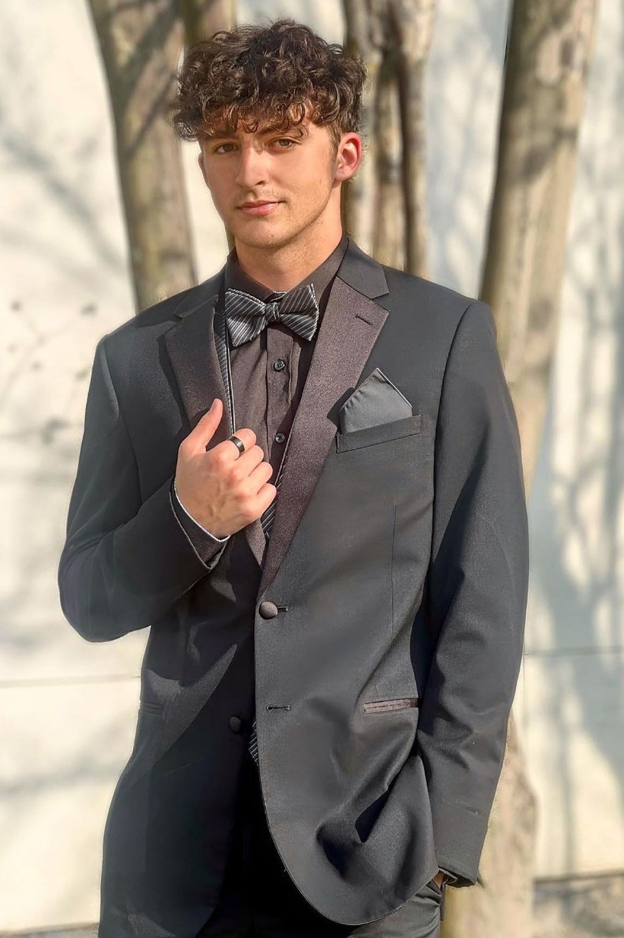 Men HELLYMOON | Notched Lapel 2 Piece Men'S Prom Suits Black