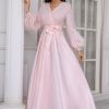 Special Occasion HELLYMOON | Long Sleeves Wedding Party Dress Pink