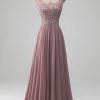 Prom Dresses HELLYMOON | A-Line Beaded Prom Dress Blush