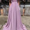 Prom Dresses HELLYMOON | V-Neck Sparkly Prom Dress Purple