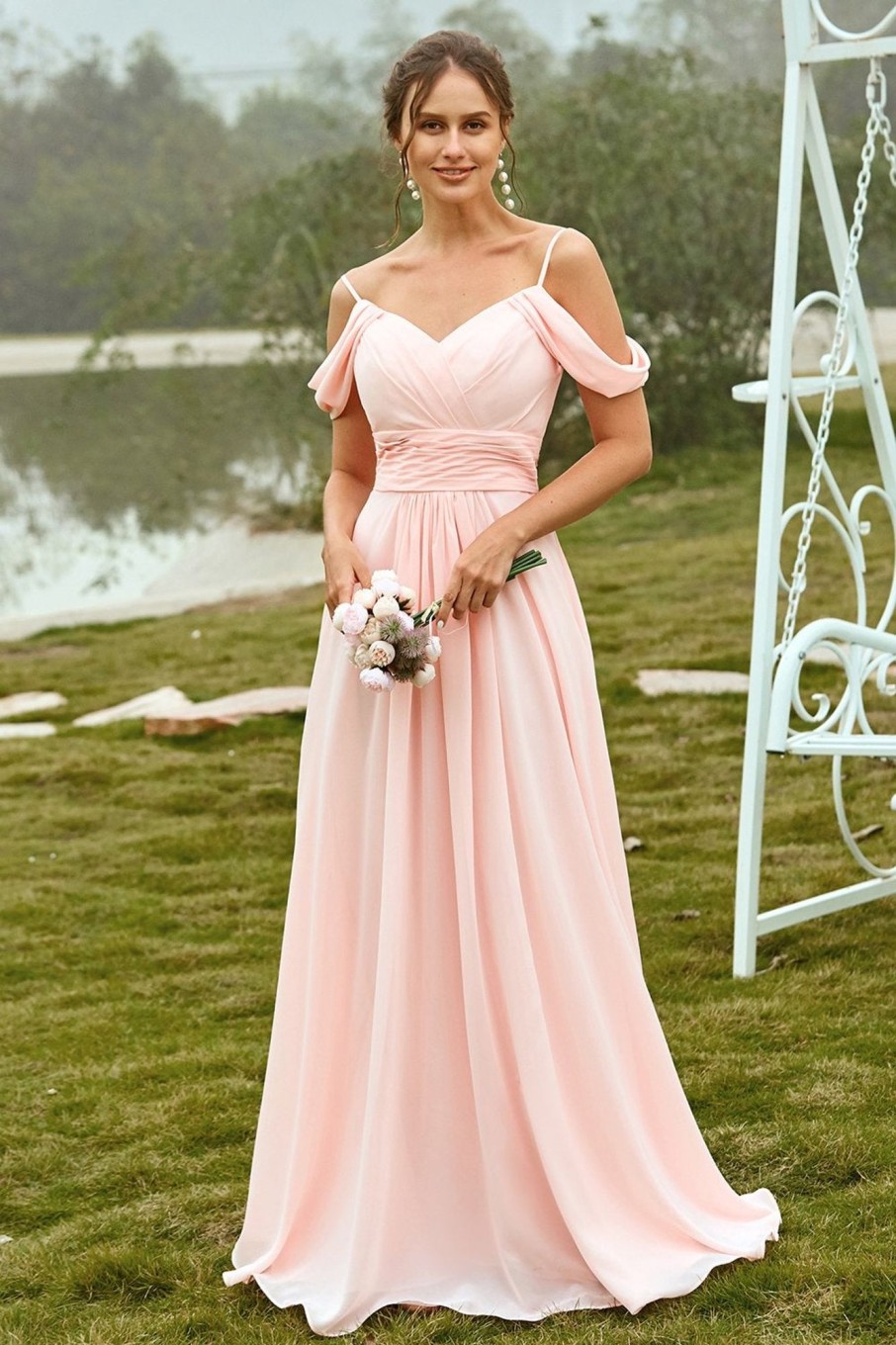 Partywear HELLYMOON | Off Shoulder Bridesmaid Dress