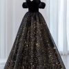 Special Occasion HELLYMOON | Strapless Sparkly Quinceanera Dresses With Removable Sleeves Black