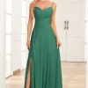 Special Occasion HELLYMOON | A Line Spaghetti Straps Long Simple Prom Dress