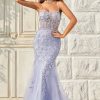 Special Occasion HELLYMOON | Tulle Beaded Mermaid Prom Dress With Appliques Purple