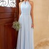 Partywear HELLYMOON | Long Chiffon Bridesmaid Dress With Slit