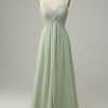 Partywear HELLYMOON | Spaghetti Straps Sleeveless Bridesmaid Dress