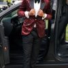 Men HELLYMOON | Peak Lapel One Button Print Men'S Prom Suits Burgundy