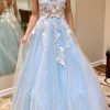 Special Occasion HELLYMOON | Tulle A Line Princess Prom Dress With Appliques