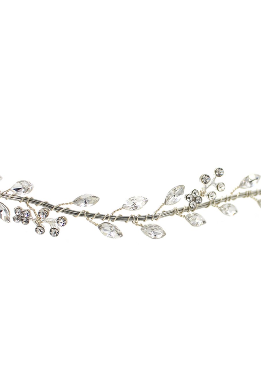 Accessories HELLYMOON | Shiny Rhinestone Branch Bridal Headband White