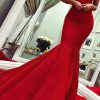 Special Occasion HELLYMOON | Satin Strapless Mermaid Prom Dress Red