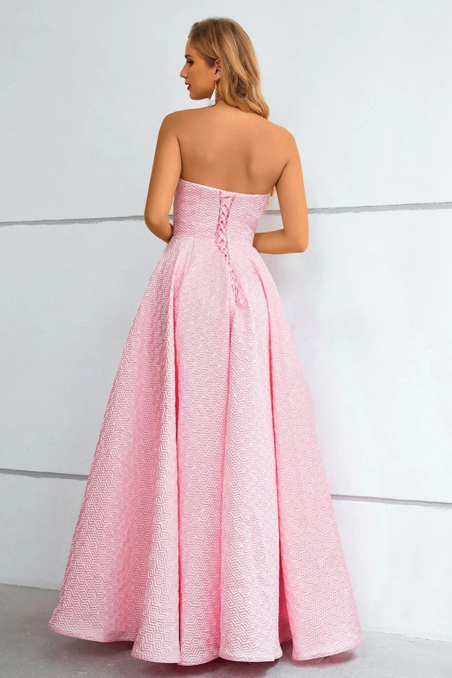 Special Occasion HELLYMOON | A-Line Strapless Princess Prom Dress Pink