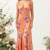 Wedding Dresses HELLYMOON | Floral Asymmetrical Boho Bridesmaid Dress