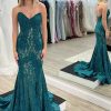 Prom Dresses HELLYMOON | Mermaid Strapless Prom Dress With Lace