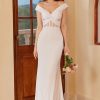 Wedding Dresses HELLYMOON | Off Shoulder Mermaid Wedding Dress White