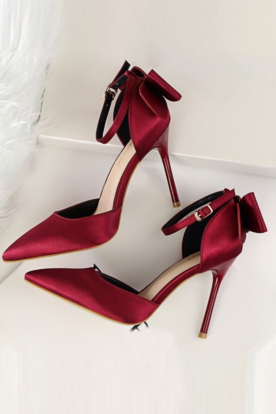 Accessories HELLYMOON | Satin Prom Heels With Bowknot