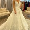 Wedding Dresses HELLYMOON | A-Line Long Wedding Dress With Appliques White