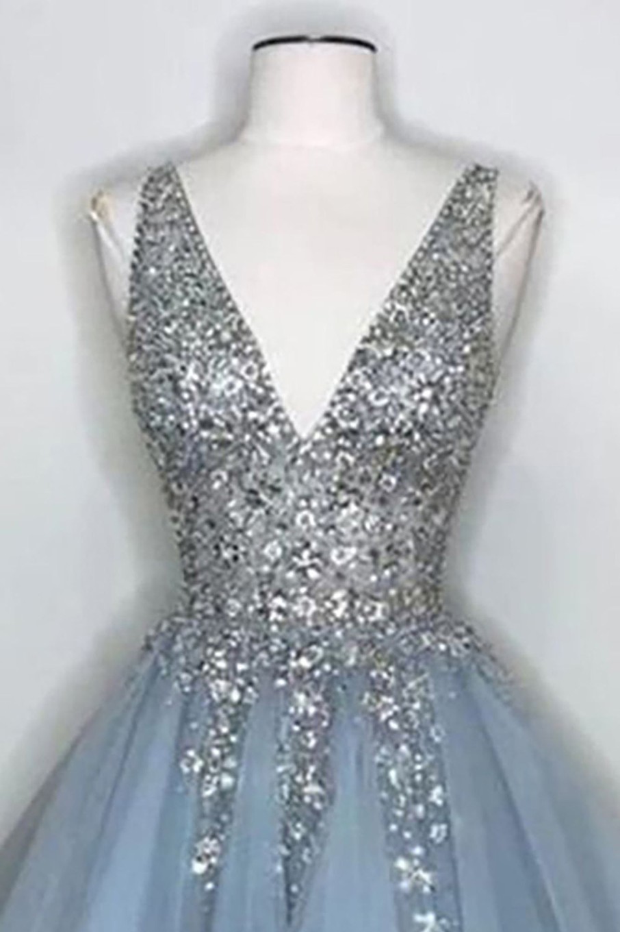 Special Occasion HELLYMOON | V Neck Short Prom Dress With Beadings Blue