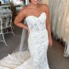 Wedding Dresses HELLYMOON | Sweetheart Corset Long Wedding Dress With Appliques Ivory