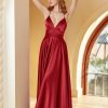 Special Occasion HELLYMOON | Spaghetti Straps Simple Prom Dress Burgundy