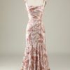 Special Occasion HELLYMOON | Blush Floral Boho Mermaid Bridesmaid Dress