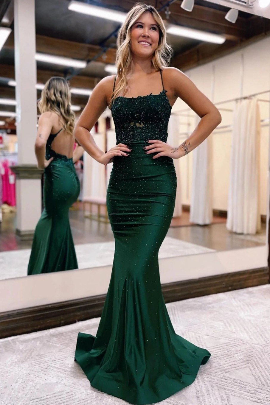 Prom Dresses HELLYMOON | Halter Mermaid Prom Dress With Beading