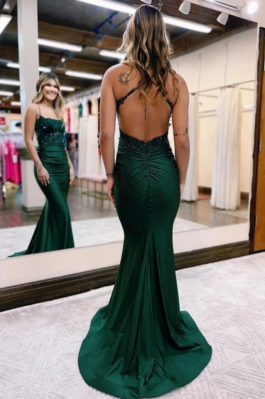 Prom Dresses HELLYMOON | Halter Mermaid Prom Dress With Beading