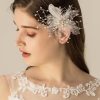 Accessories HELLYMOON | Sweet Feather Yarn Flower Handmade Hair Clip White