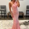 Prom Dresses HELLYMOON | One Shoulder Sequins Mermaid Sparkly Prom Dress