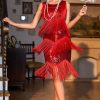 Special Occasion HELLYMOON | Fringed Sequins Sparkly Party Dress Red