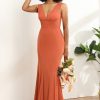 Partywear HELLYMOON | V-Neck Mermaid Bridesmaid Dress