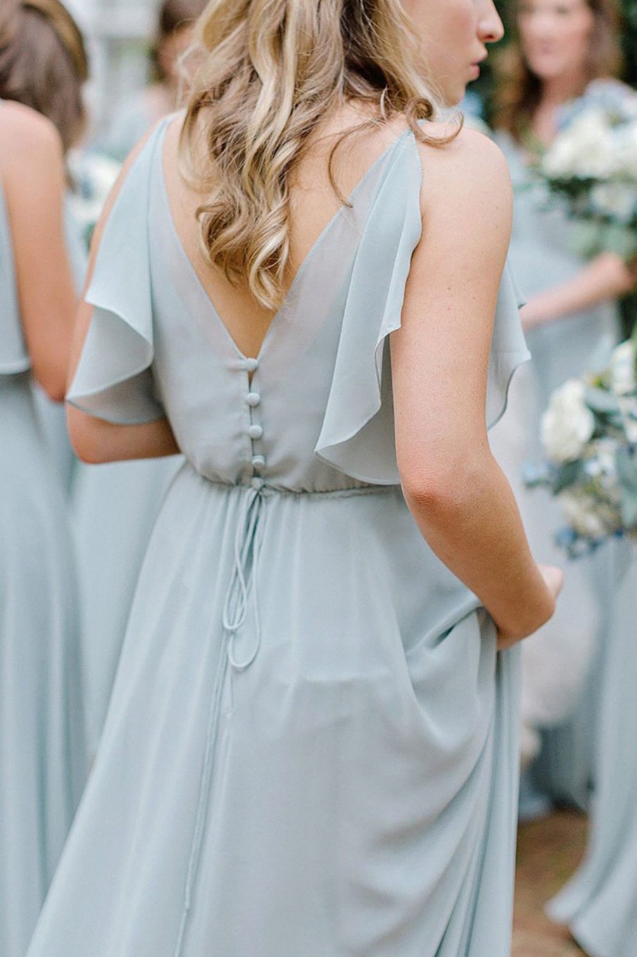 Partywear HELLYMOON | A Line Chiffon Bridesmaid Dress With Pleated