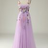 Special Occasion HELLYMOON | A Line Tulle Prom Dress With Appliques