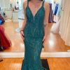 Special Occasion HELLYMOON | Mermaid Beading Prom Dress With Lace Green