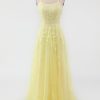 Special Occasion HELLYMOON | Spaghetti Straps Prom Dress Yellow