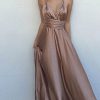 Prom Dresses HELLYMOON | Satin Simple Prom Dress Blush