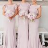 Partywear HELLYMOON | Flutter Sleeve Backless Mermaid Long Bridesmaid Dress