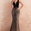 Prom Dresses HELLYMOON | Sequins Mermaid Sparkly Prom Dress Black