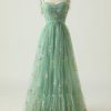 Special Occasion HELLYMOON | Tulle A Line Long Prom Dress With Embroidery