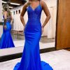 Prom Dresses HELLYMOON | Mermaid Sparkly Prom Dress With Beading Royal Blue