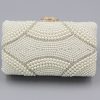 Accessories HELLYMOON | Beaded Pearls Party Clutch Ivory