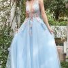 Special Occasion HELLYMOON | Tulle Princess Prom Dress With 3D Flowers Blue