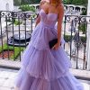 Special Occasion HELLYMOON | Layered Corset Princess Prom Dress With Bow Lavender