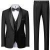 Men HELLYMOON | Shawl Lapel Three-Pieces Men'S Suits