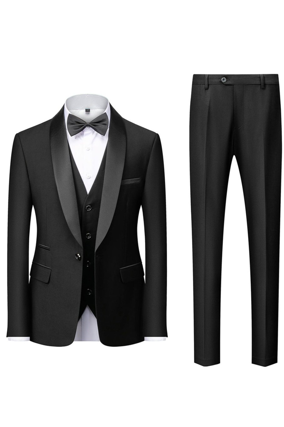 Men HELLYMOON | Shawl Lapel Three-Pieces Men'S Suits