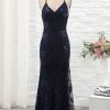 Special Occasion HELLYMOON | Spaghetti Straps Mermaid Party Dress Navy