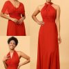 Partywear HELLYMOON | Red Convertible Chiffon Bridesmaid Dress